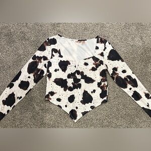 Cow print long sleeve